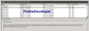 SharePoint Custom Solution Crashes IIS Worker Proces - EventLogError