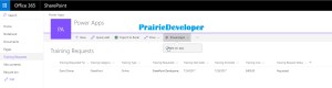 Creating a PowerApp from a SharePoint List - Create the App