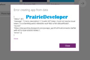 Could not resolve jwt token. Could not resolve issuer token - Error Message