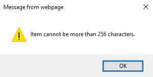 SharePoint People Picker Error - Item cannot be more than 256 characters.
