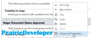 Best Practices in Waiting for a Value to Change in a SharePoint Designer Workflow - Parallel Block Adv Properties