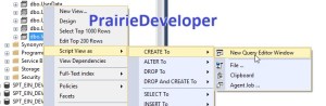 Invalid object name 'Webs' - Create View Script