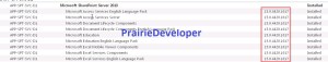 An Error Occurred While Running Detection - Installed Feature Version