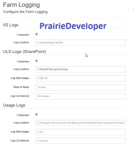 Install SharePoint 2019 with AutoSPInstaller - Logging Options