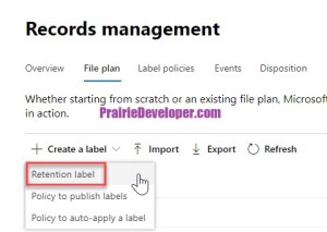 Creating and Publishing Record Labels - Creating Record Label Menu