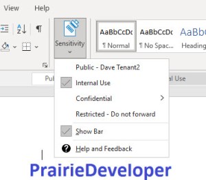Encrypting MIP Label Missing in the Sensitivity Drop-Down - Missing Label Found
