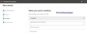 Auto-Apply Retention Label Policy - Content Search - Configure Query