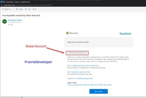 Site Sensitivity Label Alerts - Sensitive Content Notification