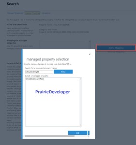 Auto-Apply Retention Label Policy - SharePoint Admin - Add Managed Property Mapping