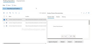 In Depth Look at the Disposition View - Disposition File Contents View