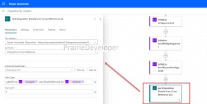 Power Automate Flow for Disposition Based on Document Location - Get Cross Reference Item Using Trigger Data