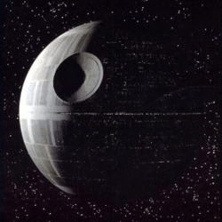 Death Star from Star wards; Pi Credit: Wikipedia
