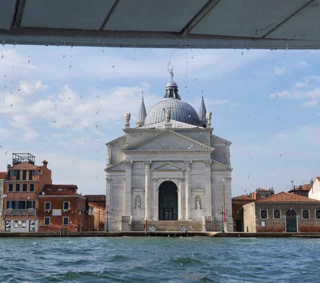 Palladio's Il Redentore church on Giudecca, seen across the water from the Zattere