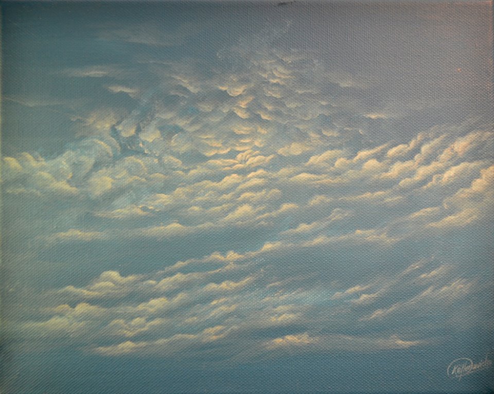 Kleines Wolkenbild, Acryl on Canvas