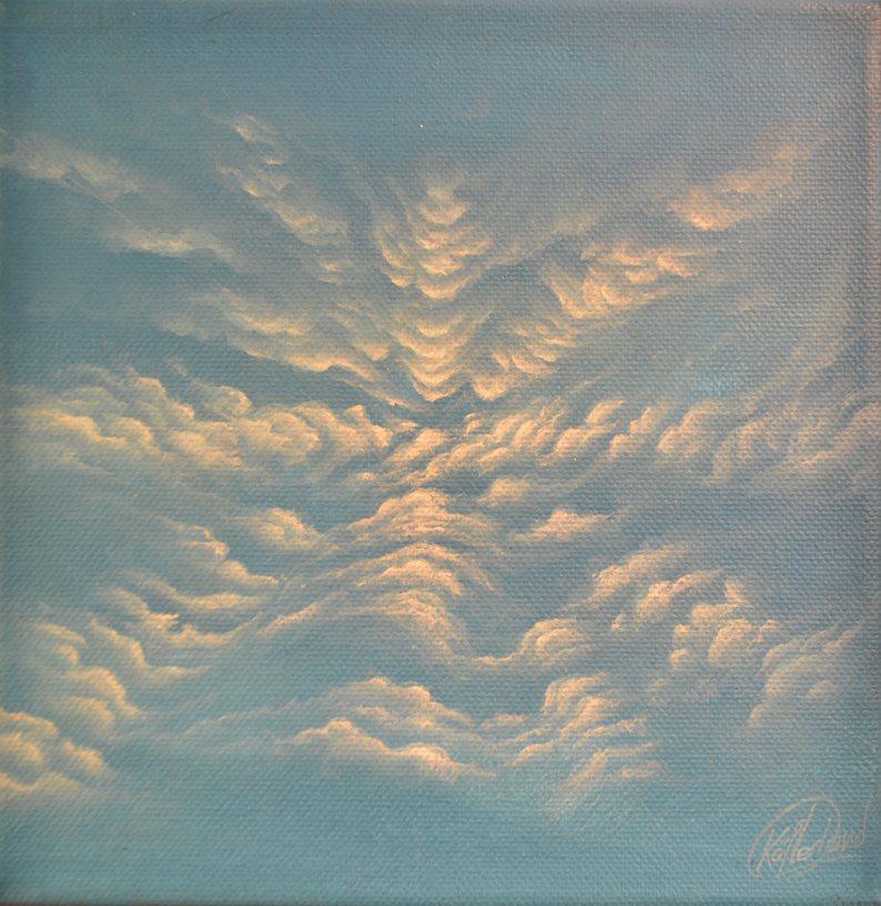 Kleines Wolkenbild, Acryl on Canvas