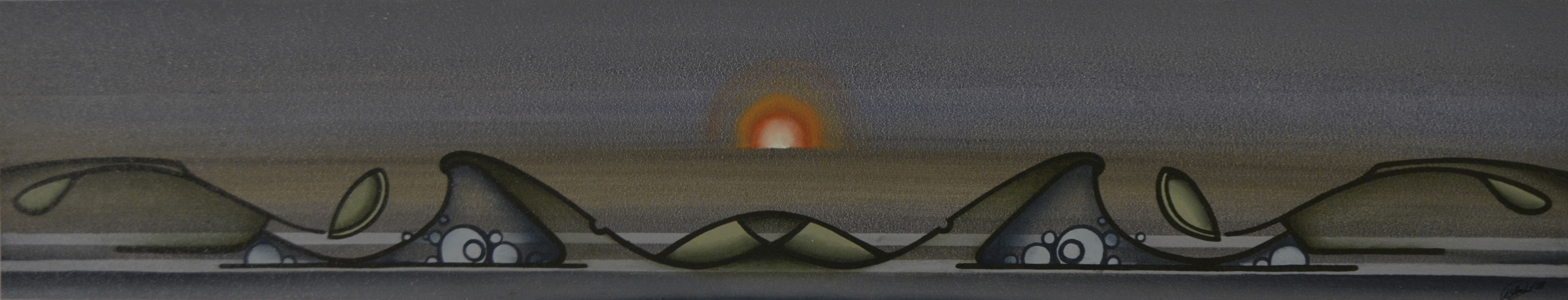 "Moorlandschaft", Acryl on Wood, 2010