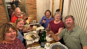 David and Friends at Ristorante Angolino in Florence, Italy