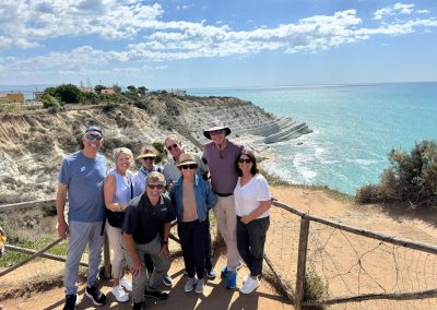 Tour group at Scala dei Turchi - Sicily