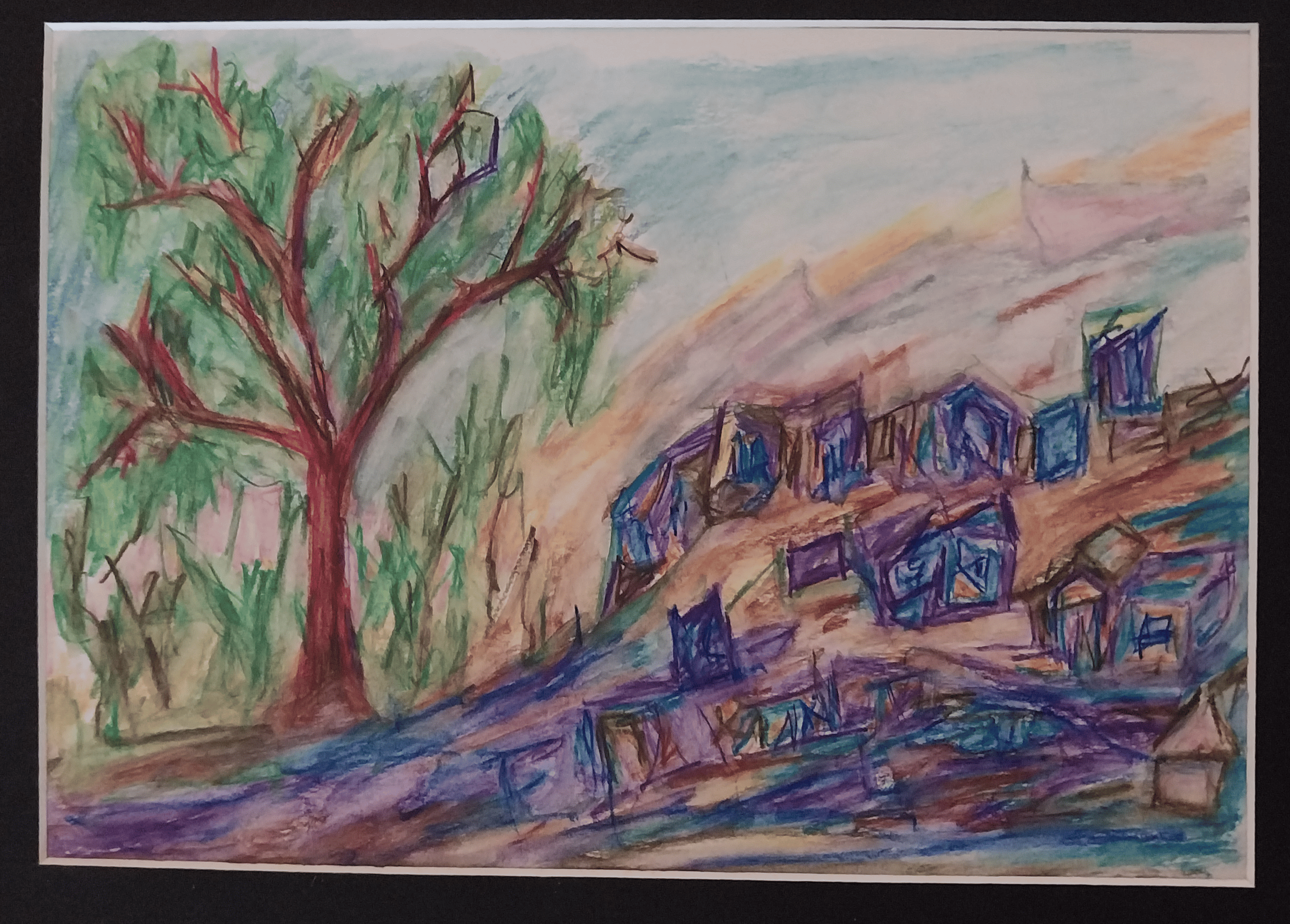 Tree W Blue Pieces