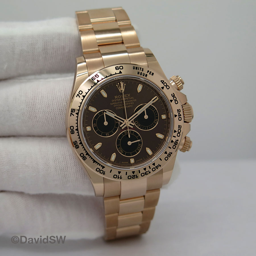 Rolex 116505 Cosmograph Daytona 18k Rose Gold With Chocolate Dial Davidsw