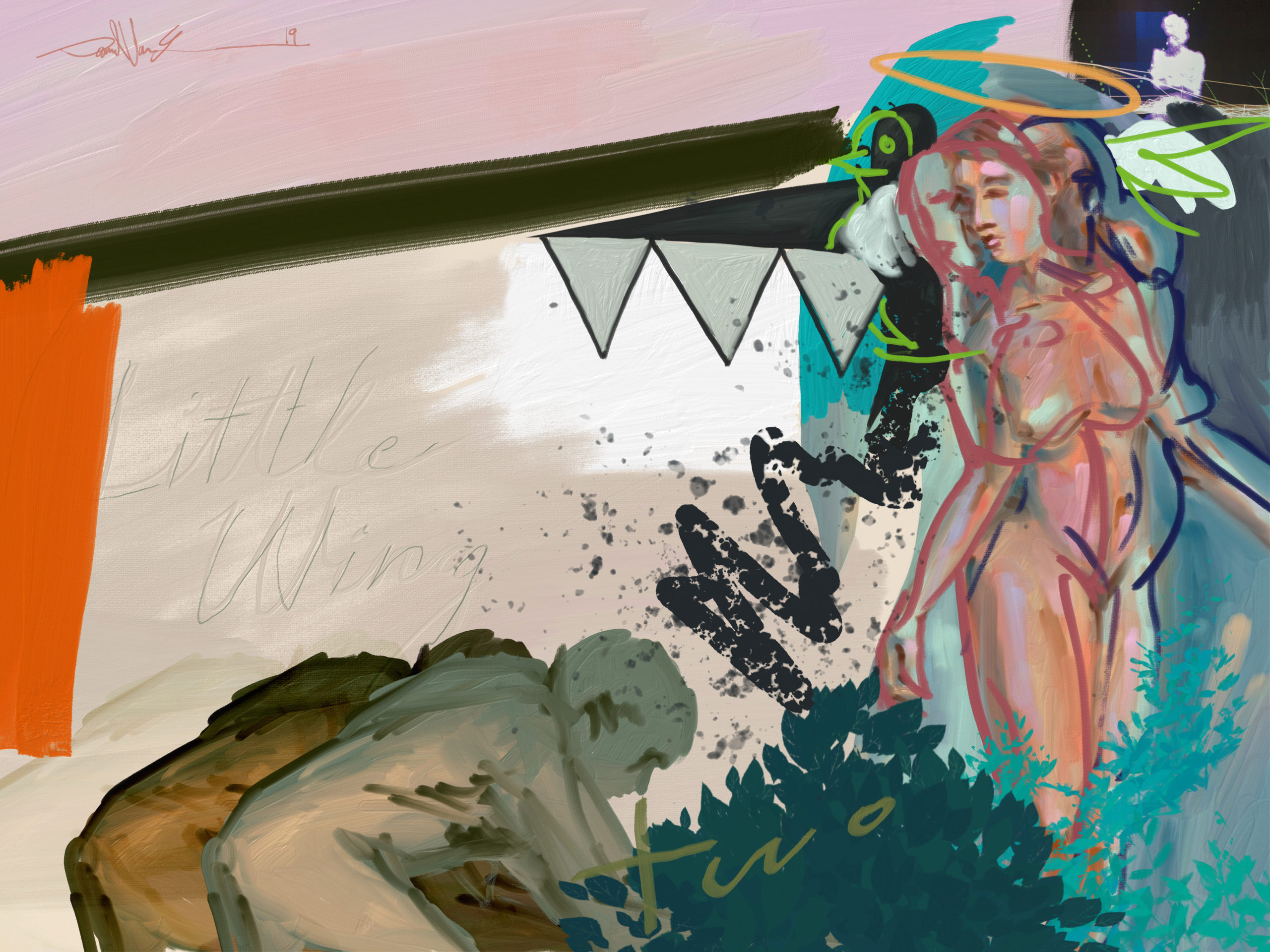 Two In The Bush - Digital Art, 2019