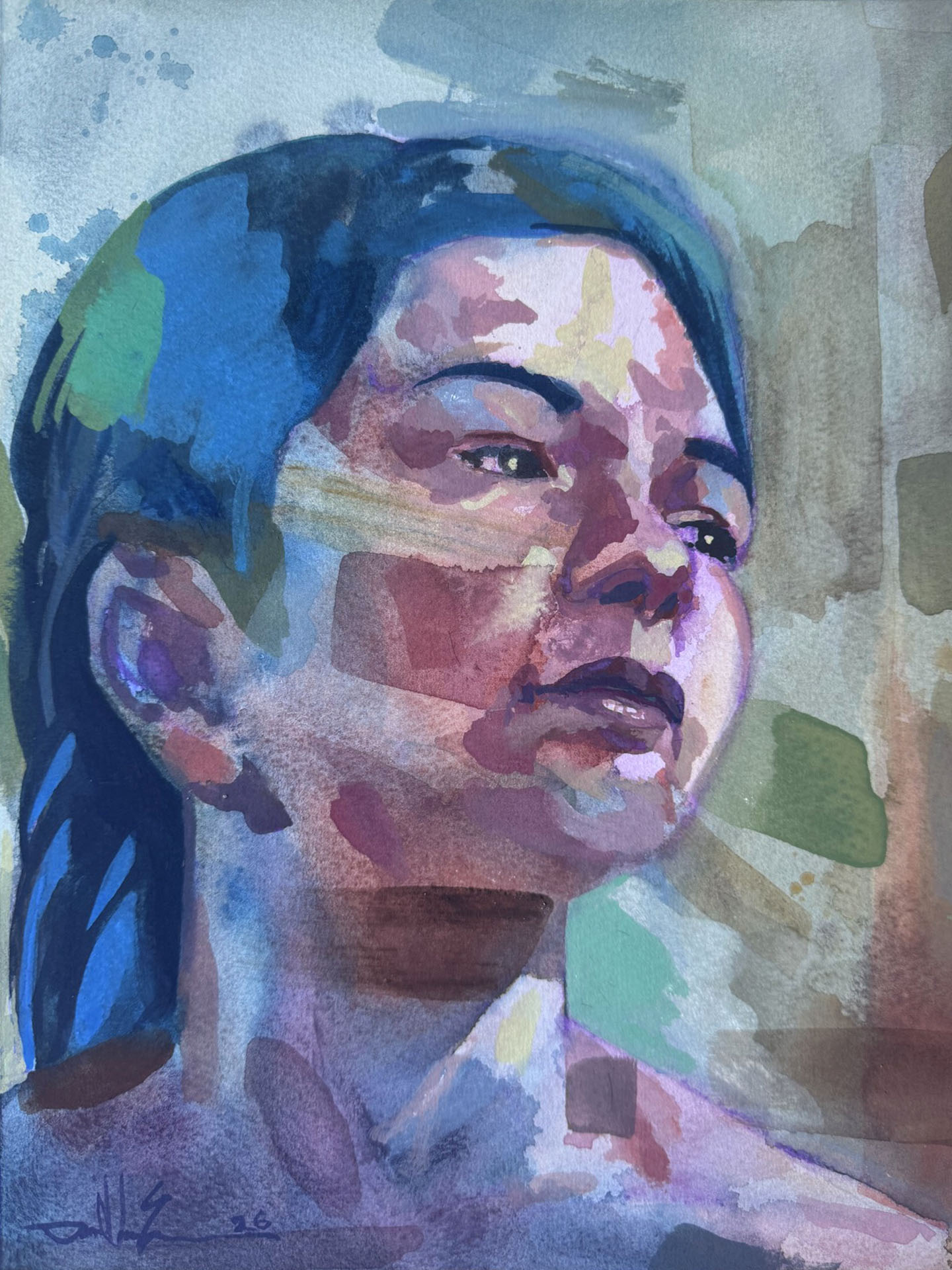 Impermanence – $150, 12″ x 9″, Watercolor and Gouache on Paper, 2026
