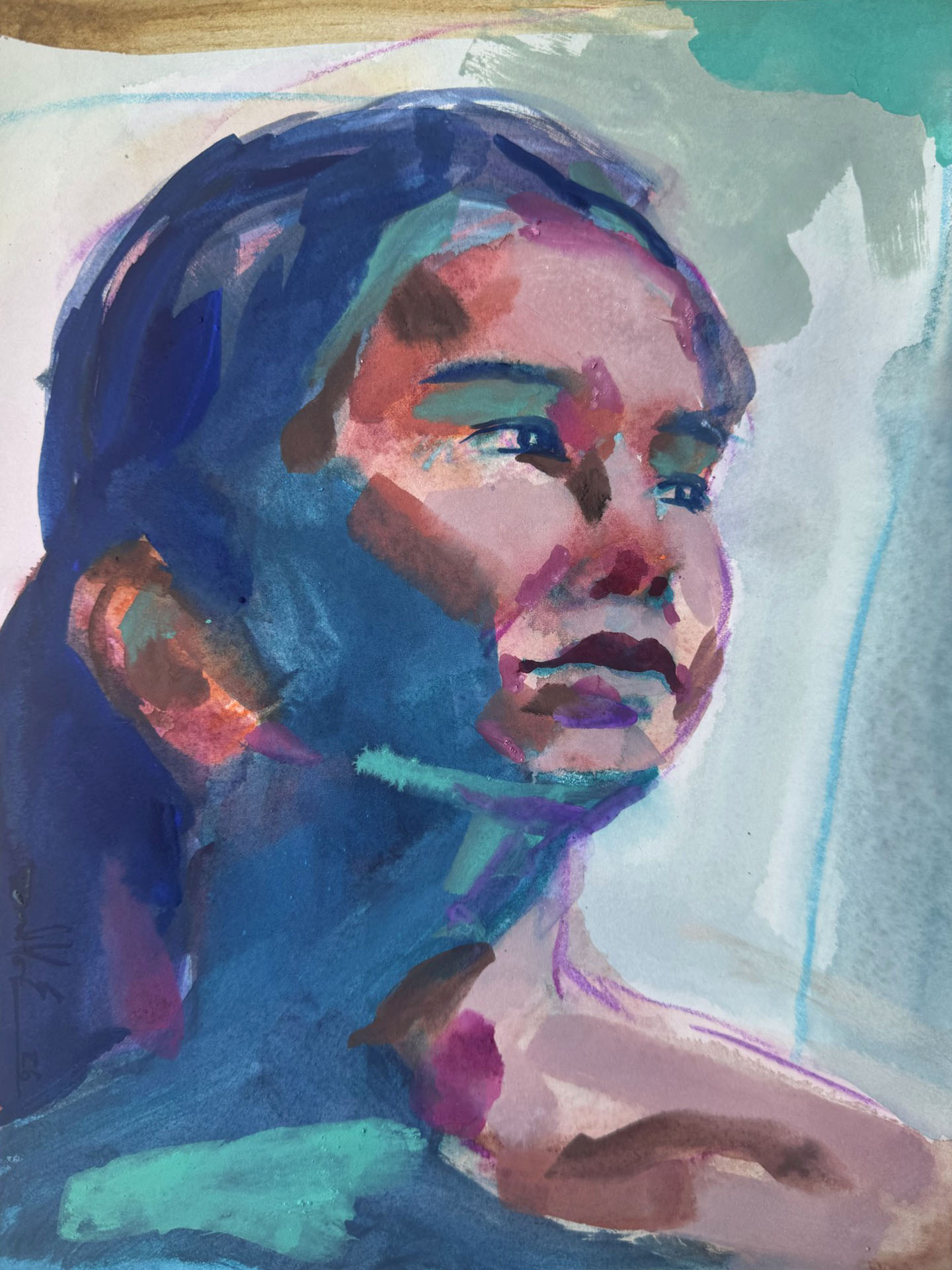 Impermanence II – $150, 12″ x 9″, Watercolor and Gouache on Paper, 2026