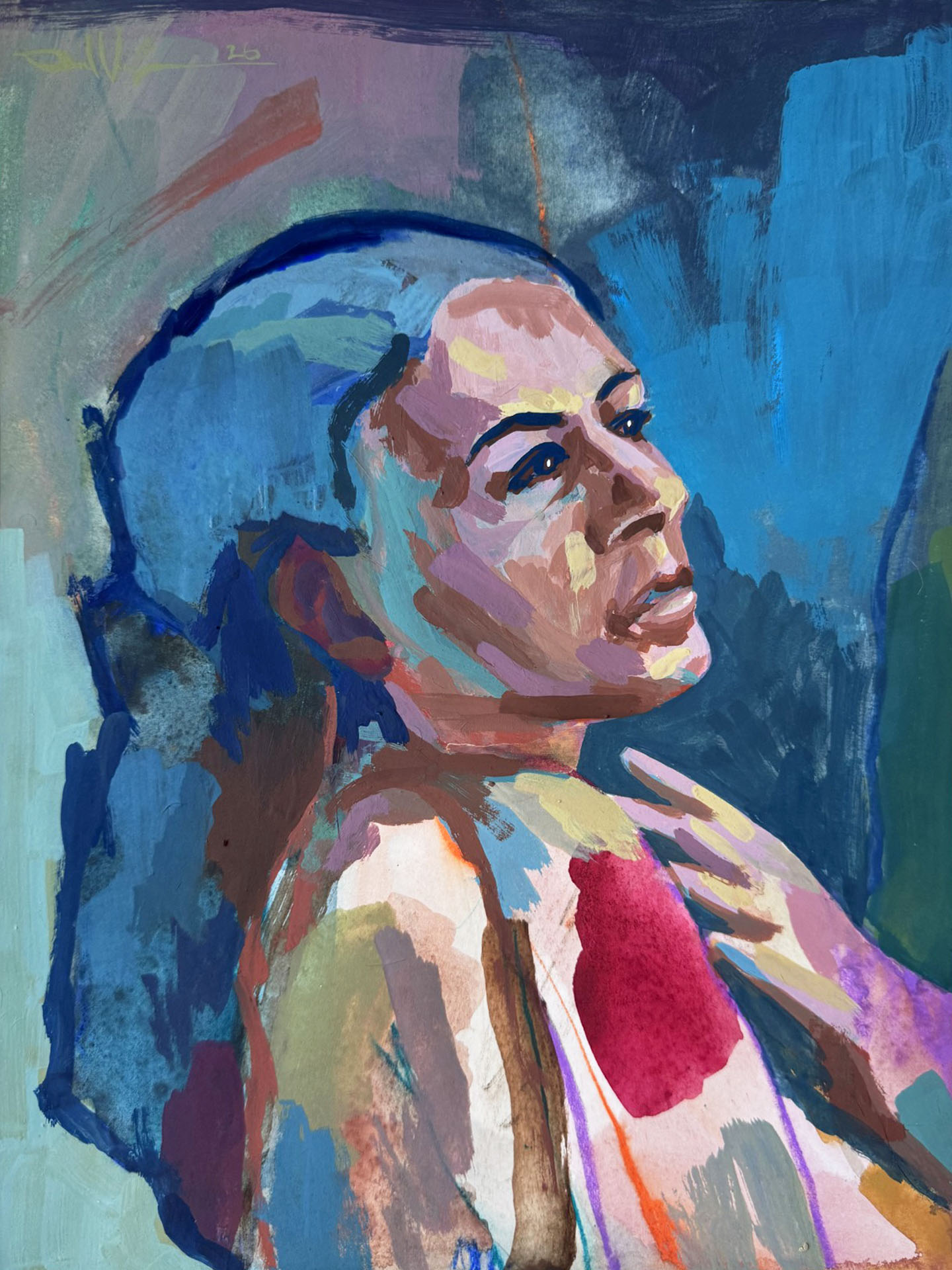 Lasting Impression – $150, 12″ x 9″, Watercolor and Gouache on Paper, 2026