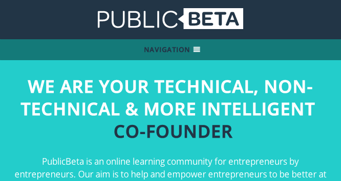 PublicBeta is an online learning community for entrepreneurs