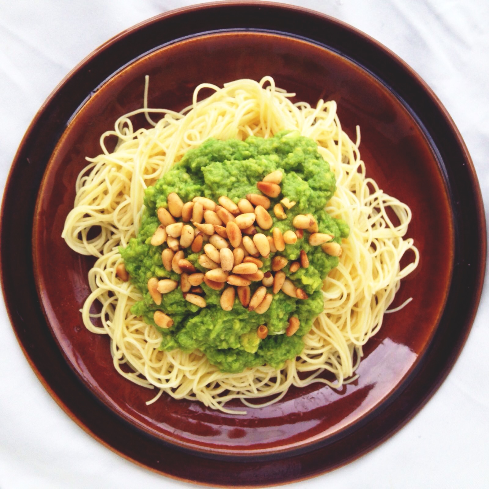 Guacapasta with Pine Seeds