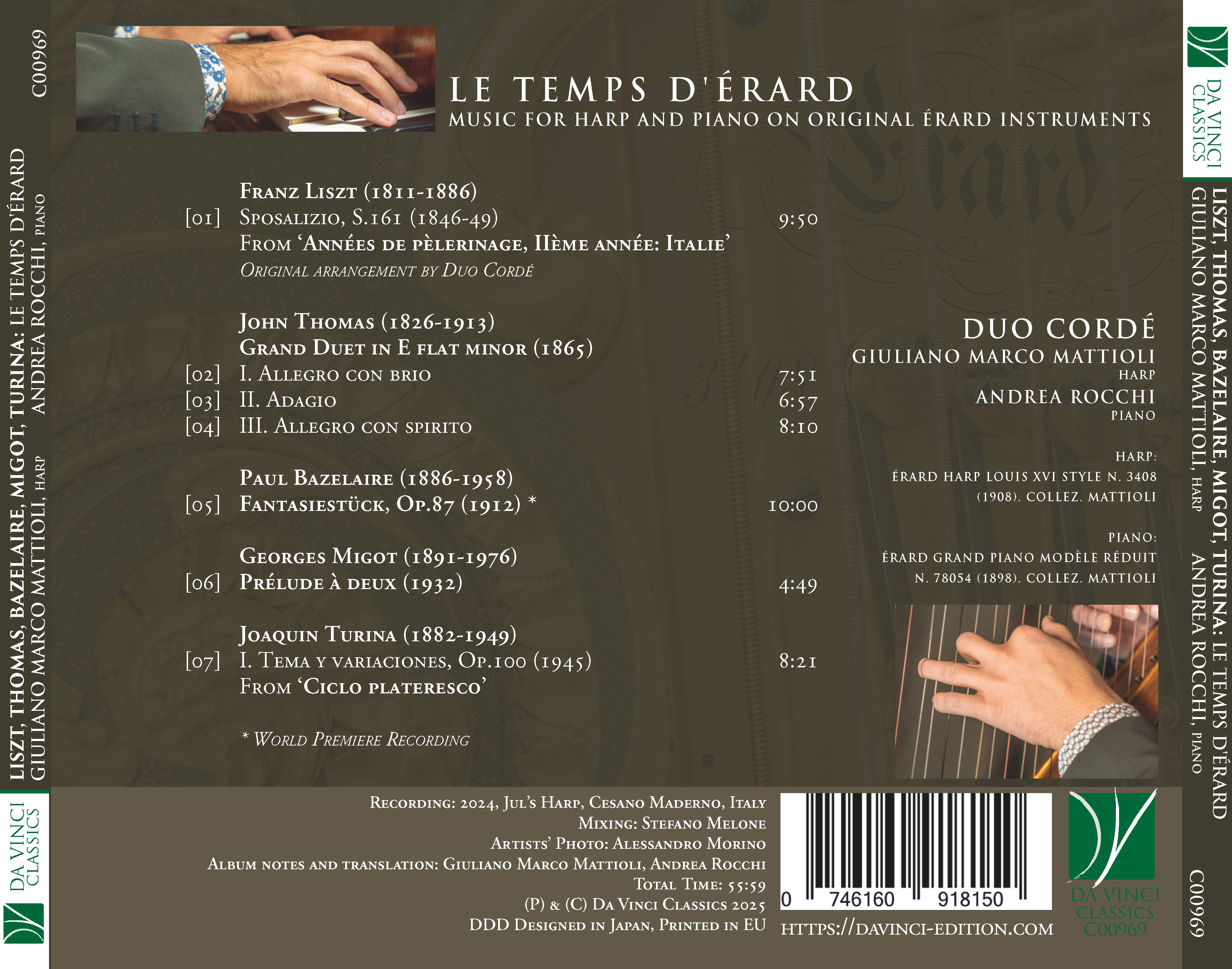 DA VINCI PUBLISHINGLe Temps d'Érard: Music for Harp and Piano on