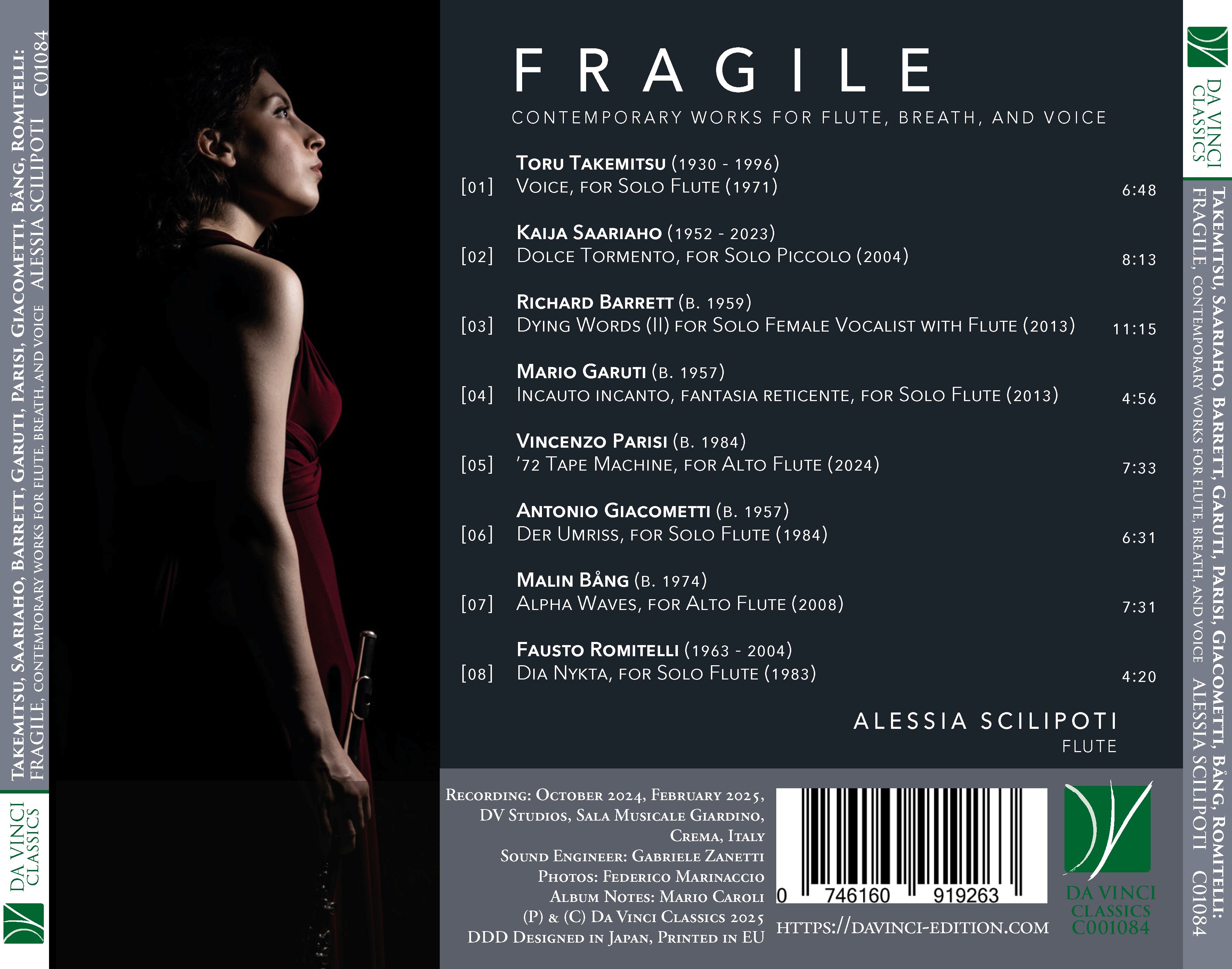 DA VINCI PUBLISHINGFragile: Contemporary Works for Flute, Breath