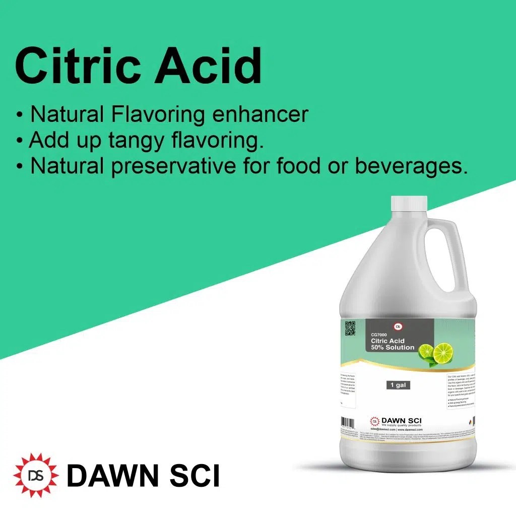 Citric Acid 50 Solution for food or beverages Dawn Sci