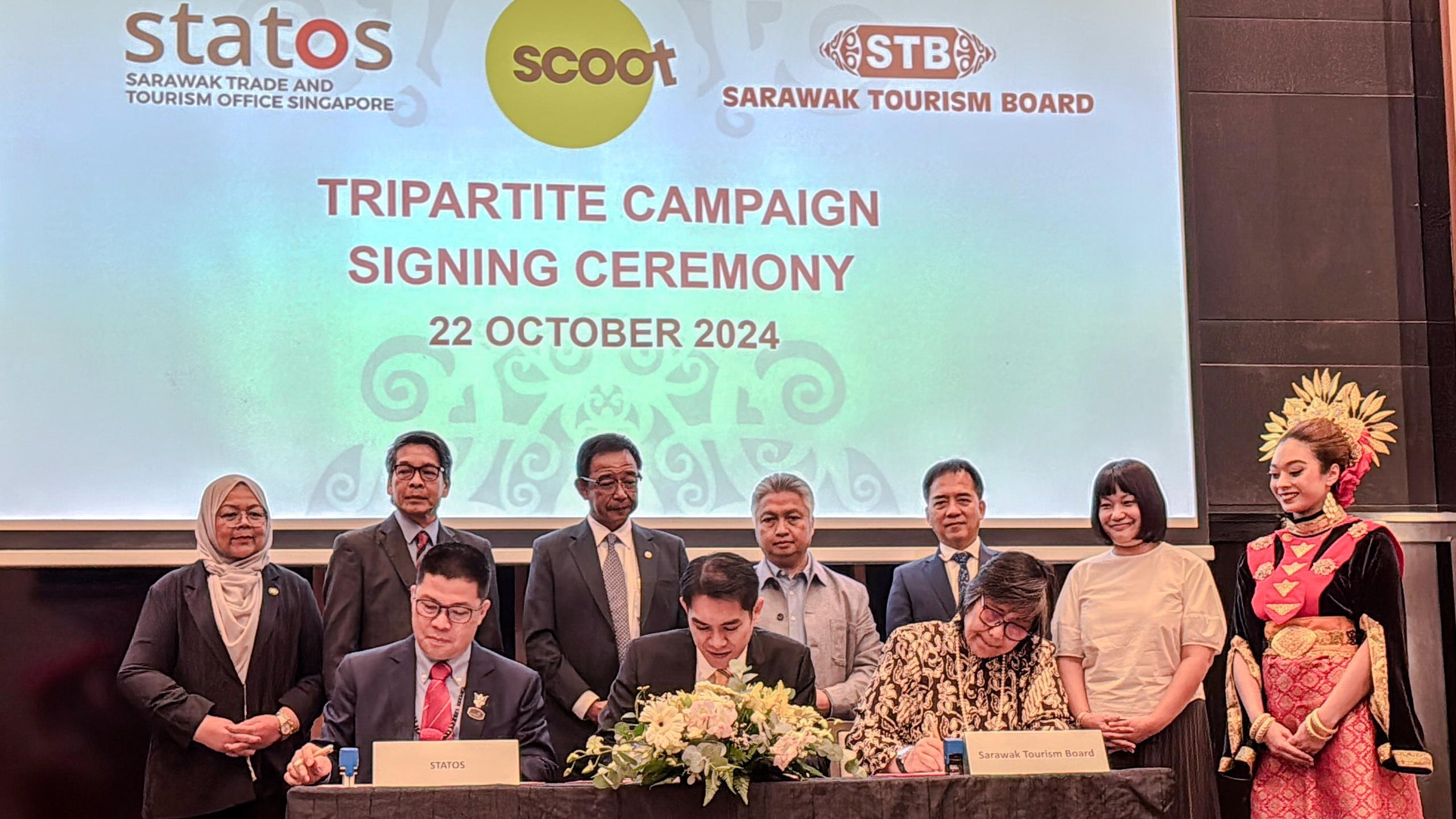 STB, Scoot, STATOS sign agreement to increase Singapore-Sarawak flights, position Sarawak as ‘bleisure’ destination