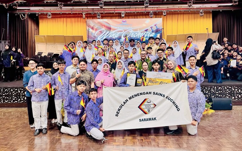 SM Sains Kuching clinches gold award, fifth place at national winds orchestra festival