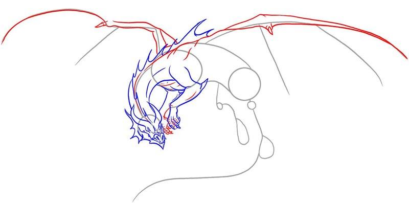 как нарисовать дракона поэтапно карандашом для начинающих