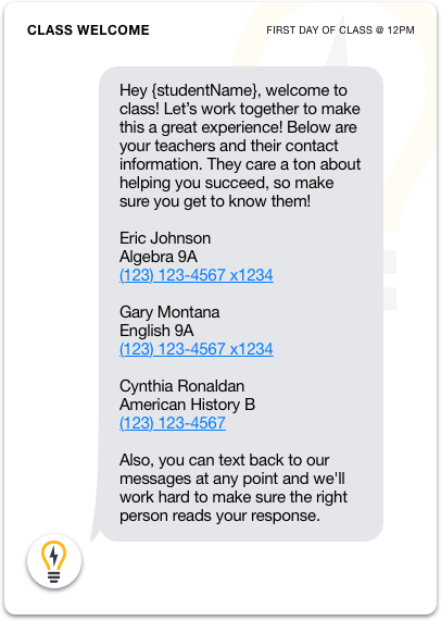 LoudMouth grade message