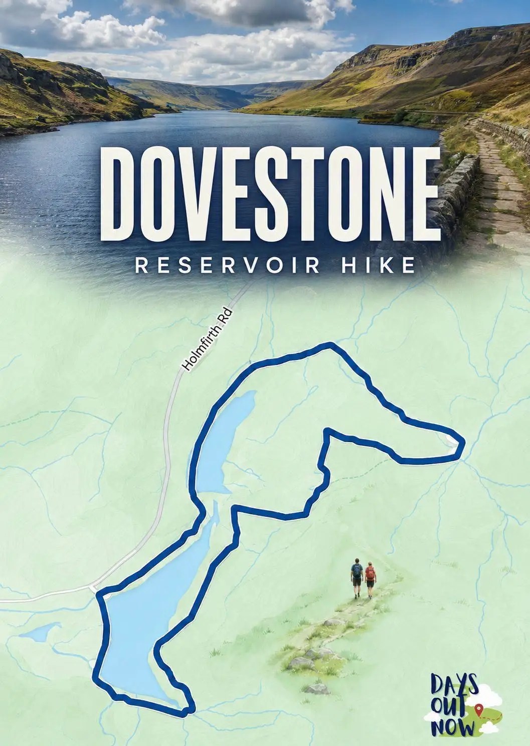 Dovestone Reservoir surrounded by dramatic moorland hills on the edge of the Peak District