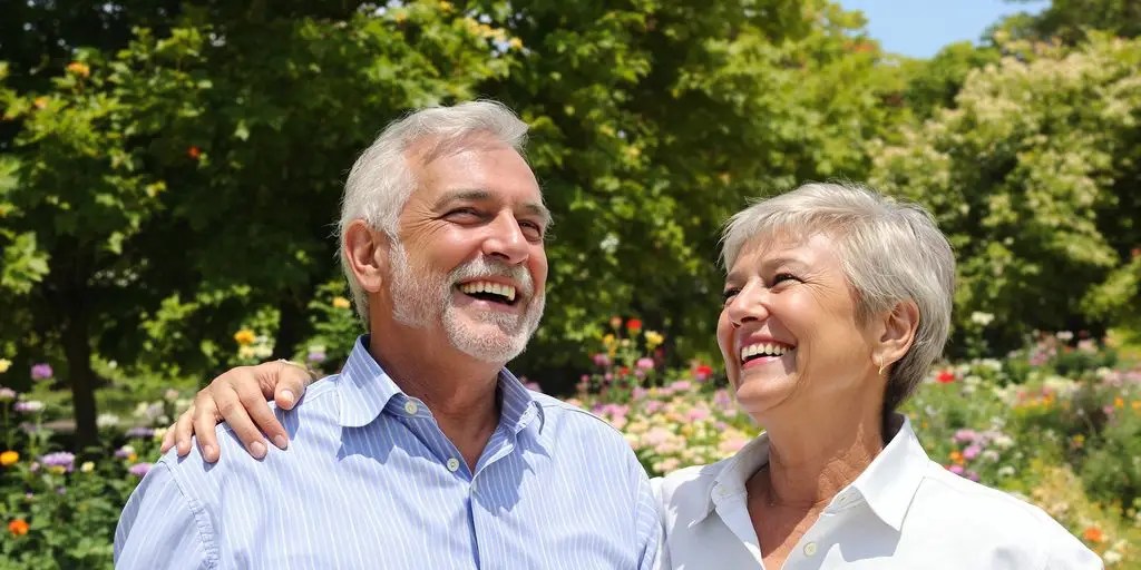 Happy seniors enjoying their retirement outdoors.