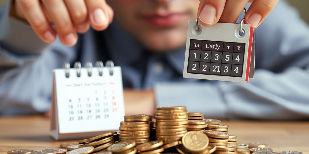 Person looking at diminishing money pile.