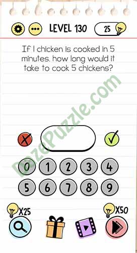 photo Nível 130 Brain Test brain test level 130 if 1 chicken is