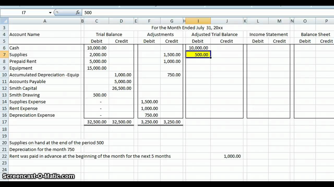 Detail worksheet example spreadsheet basic accounting excel