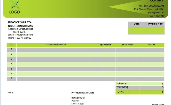 Invoice-templates-for-microsoft-excel — Db-excel.com