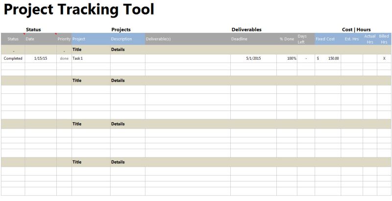 Project Management Tracking Sheet Template Db Excel Com - Desktop Colorful Images for Desktop