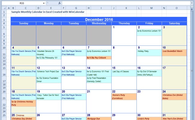 Create Calendar From Excel Spreadsheet Data — Db-excel.com