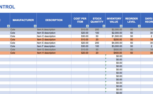 Document Control Excel Spreadsheet — Db-excel.com