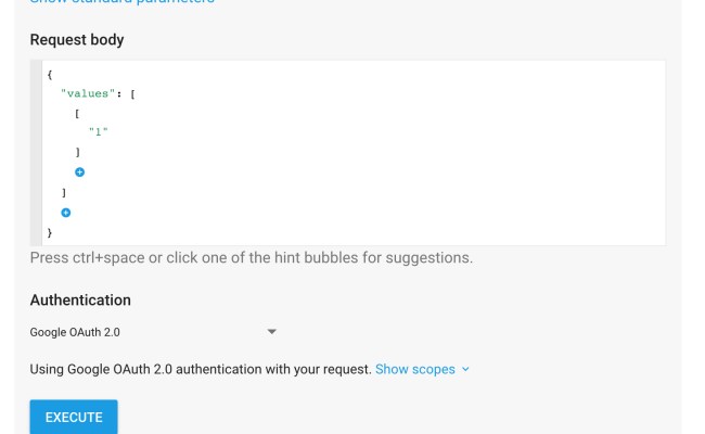 Google Spreadsheet Api With Using Spreadsheets.values.update Method ...