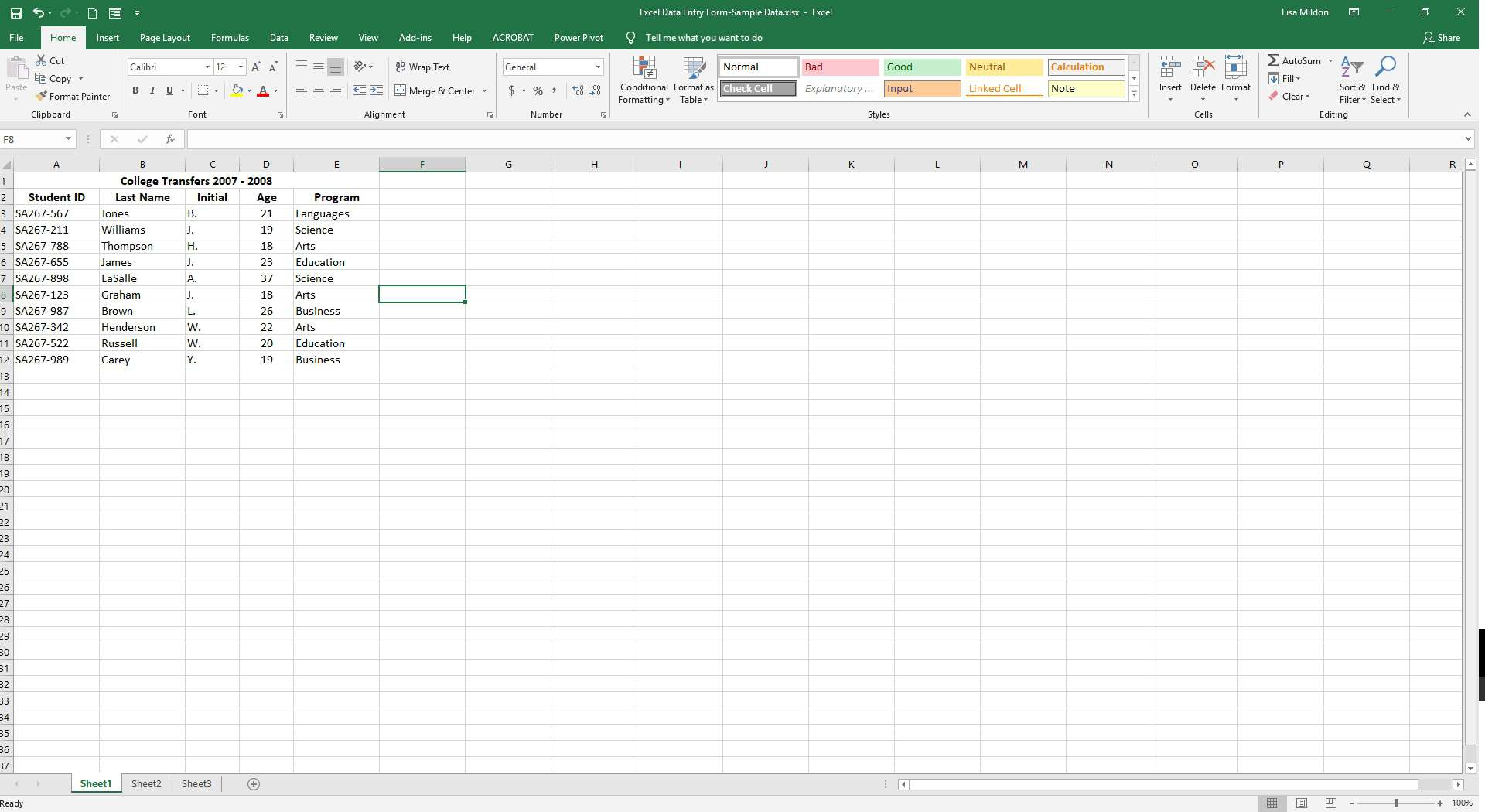 How to make a fillable form in excel office 365