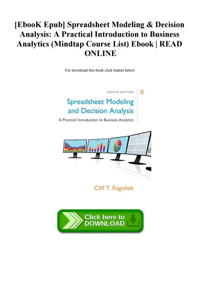 Spreadsheet Modeling And Decision Analysis 8th Edition In Pdf - HD Landscape Patterns for Desktop