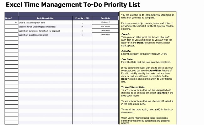 To Do List Spreadsheet With Regard To 001 Ic To Do List With Drop Downs ...